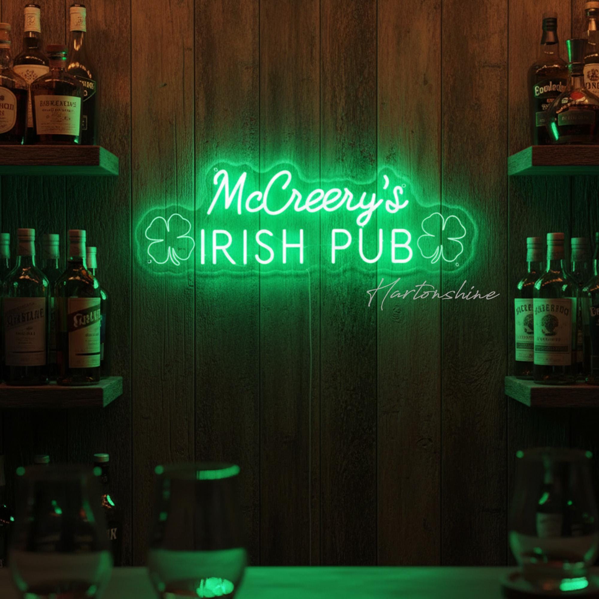 Custom Irish Pub Neon Sign,whiskey Irish Bar,irish Whiskey Pub