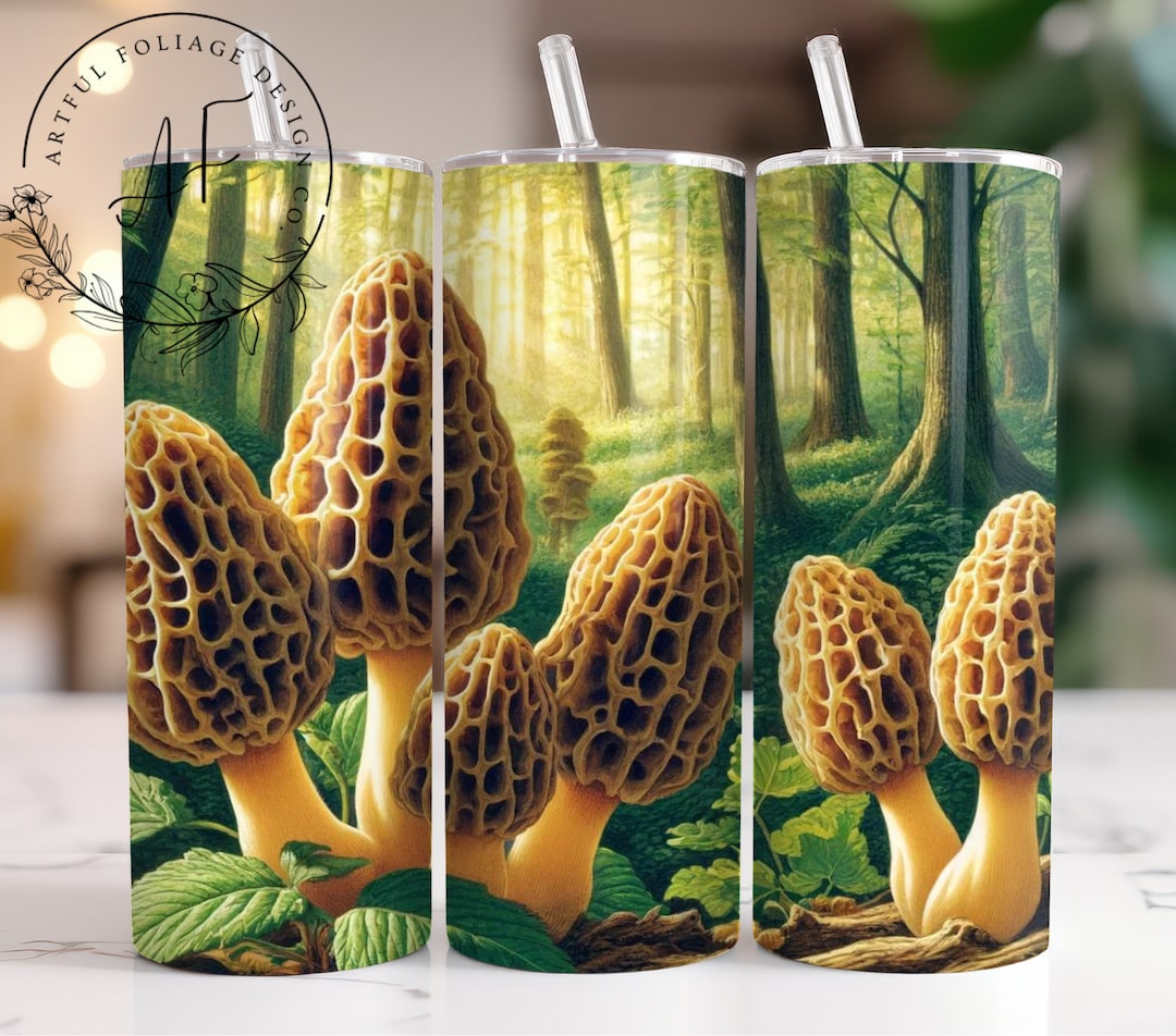 Morel Mushroom 20 Oz Skinny Tumbler Wrap Designs Sublimation Design ...