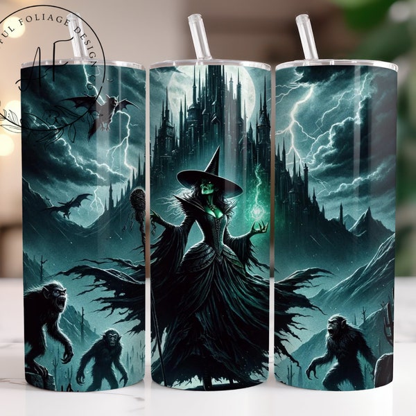 Wizard Of Oz Inspired Wrap 20 oz Skinny Tumbler Wrap Designs Sublimation Design Digital Download PNG Instant DIGITAL only.