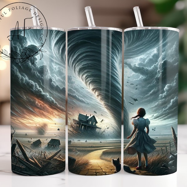 Wizard Of Oz Inspired Wrap 20 oz Skinny Tumbler Wrap Designs Sublimation Design Digital Download PNG Instant DIGITAL only.