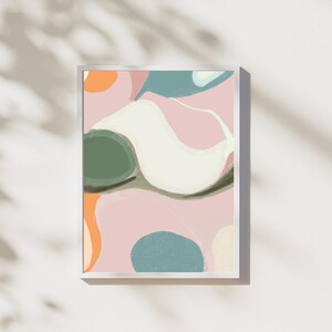 Lámina de arte abstracto colorido: Decoración moderna para salas de estar (descarga digital)