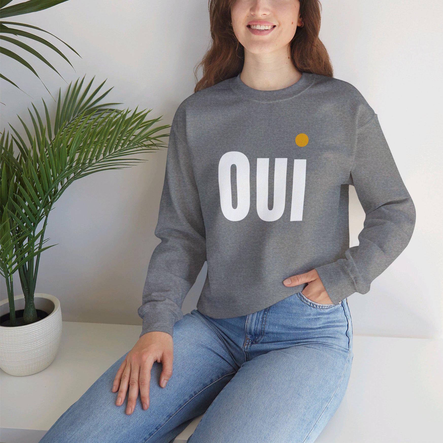 Crew Neck Oui Sweatshirt Grau Sweatshirt Cloud Dancer