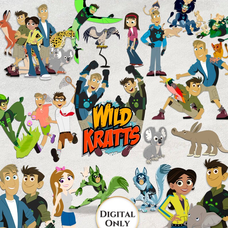 Wild Kratts PNG, Wild Kratts Printouts INSTANT DOWNLOAD, Wild Kratts