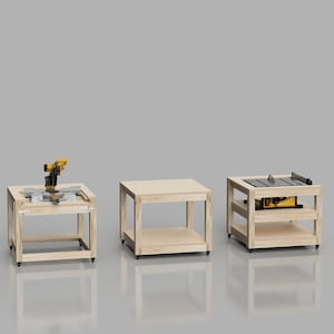 Mobile Saw Workbench Plans | Miter & Table Saw | DIY Build (Digital)