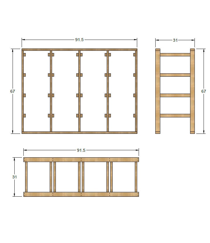 16-unit DIY Garage Storage Rack Plans: 27-gallon Tote Storage Shelf ...