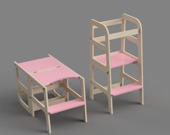 Montessori Kitchen Tower DIY Plan: Versatile Toddler Step Stool - Multiple Formats