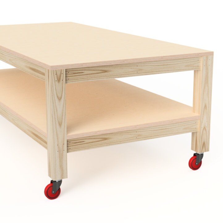 DIY Simple Mobile Garage Workbench Plans - Portable Workstation Table ...