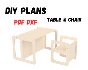 DIY Montessori Table & Chair Digital plans. DIY