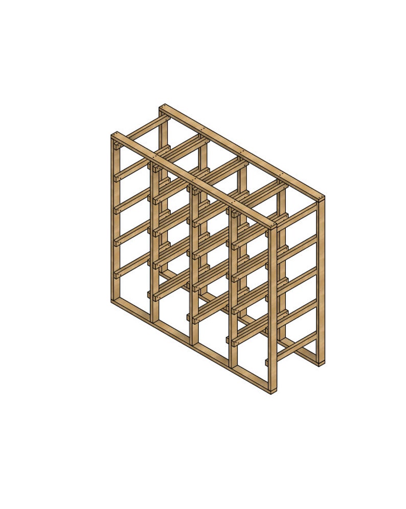 20 Unit Storage Rack Plan, Garage Organizer. Digital Download. DIY ...