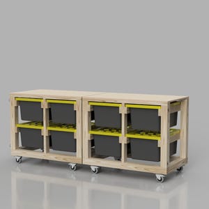 Storage Rack / Mobile Storage Workbench / Garage Storage / Instant Download / Digital Build Plan