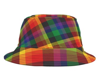 Madras Bucket Hat: Caribbean Style Beach Hat