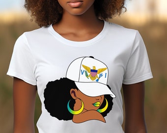 Virgin Islands Flag T-shirt, VI flag t-shirt, Virgin Islands girls trip t-shirt, love VI summer vacay tee, VI culture shirt, vi gift