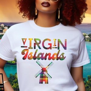 VI Madras Sugarmill T-Shirt, Virgin Islands Flag T-Shirt, love virgin islands, virgin islands gifts, vi vacay shirt, vi trip, USVI souvenir