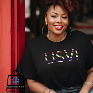 USVI T-Shirt: US Virgin Islands Flag Souvenir Tee