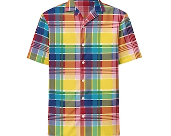 Chemise unisexe officielle Madras des îles Vierges américaines | Vêtements du patrimoine des Caraïbes