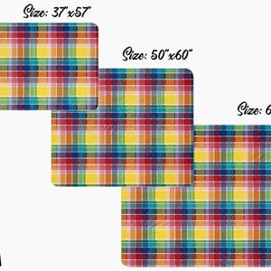 U.S. Virgin Islands Official Madras Sherpa Blanket - Special Caribbean Gift - Madras Throw