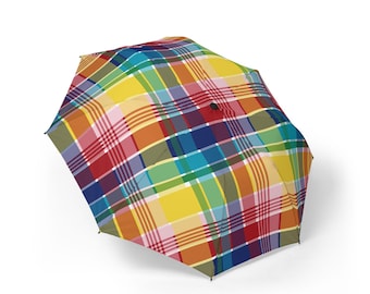 Paraguas oficial de Madrás de las Islas Vírgenes de los Estados Unidos / Impermeable del patrimonio cultural de las Islas Vírgenes / Recuerdo de St. Croix, St. Thomas, St. John / Regalo caribeño