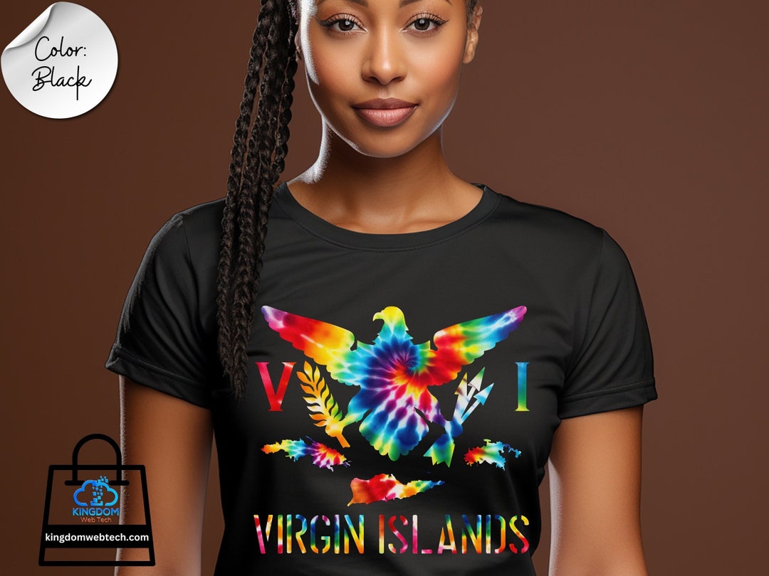 Usvi Language Tie-dye Virgin Islands Flag T-shirt: USVI Souvenir Tee - Etsy