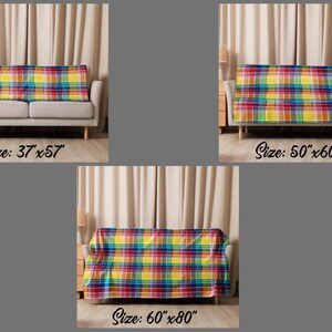 U.S. Virgin Islands Official Madras Sherpa Blanket - Special Caribbean Gift - Madras Throw