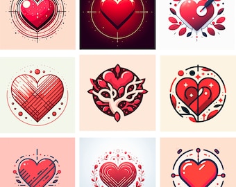 Class Valentines Hearts Cards - Printable - Instant download - School Valentine -