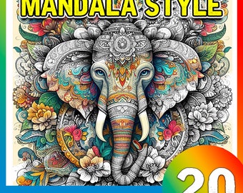 20 High-Quality Adult relaxing coloring pages chill out With Fantasy World Mandala Style Downloadable print for wall decor and stress relief