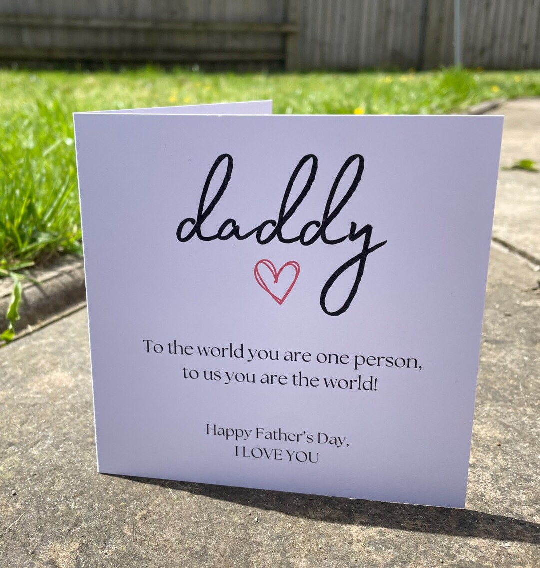 Fathers Day Card, Fathers Day Card for Daddy, Happy Fathers Day You Are ...