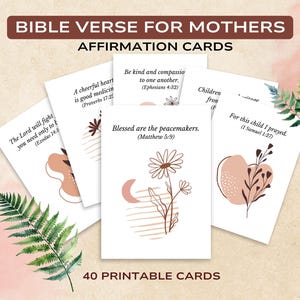 Maternité gracieuse - Cartes d'affirmation de versets bibliques pour les mamans (imprimable)