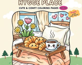 Hygge Coloring Pages: Cozy Minimalist Scenes (Digital Download)