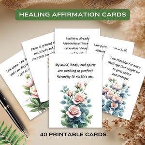 Gentle Healing – Affirmatiekaarten voor innerlijke rust en zelfcompassie (afdrukbaar)
