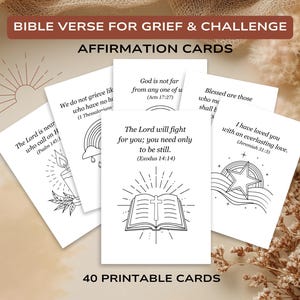 Heilschriften - Bibel-Vers Affirmationskarten für Trost und Hoffnung (druckbar)