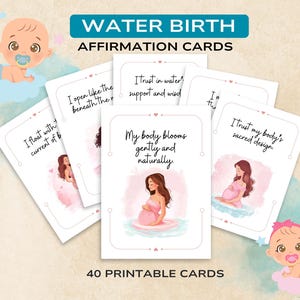 Serene Waters – Afdrukbare geboortekaartjes in het water