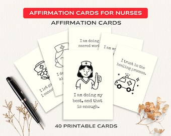 Nurse's Daily Boost – Printable Affirmation Cards for Compassionate Care