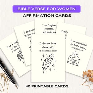 Grace Notes – Printable Bible Verse Affirmation Cards for Women