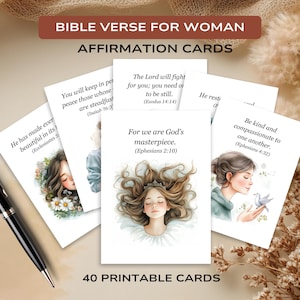Graceful Strength – Cartes d'affirmation de versets bibliques pour femmes (imprimables)