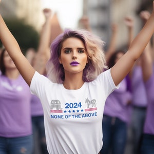 2024 None of the Above Short Sleeve Election Tee-Shirt