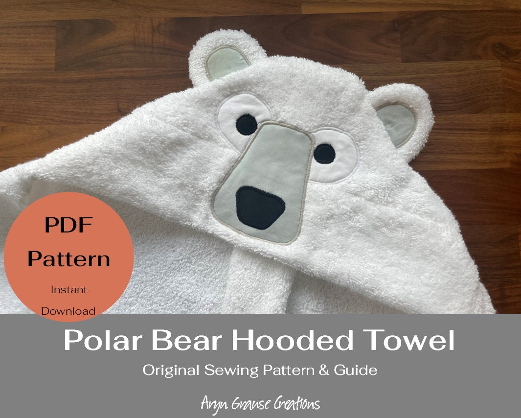 Polar Bear Blanket Hoodie Bear Hooded Blanket