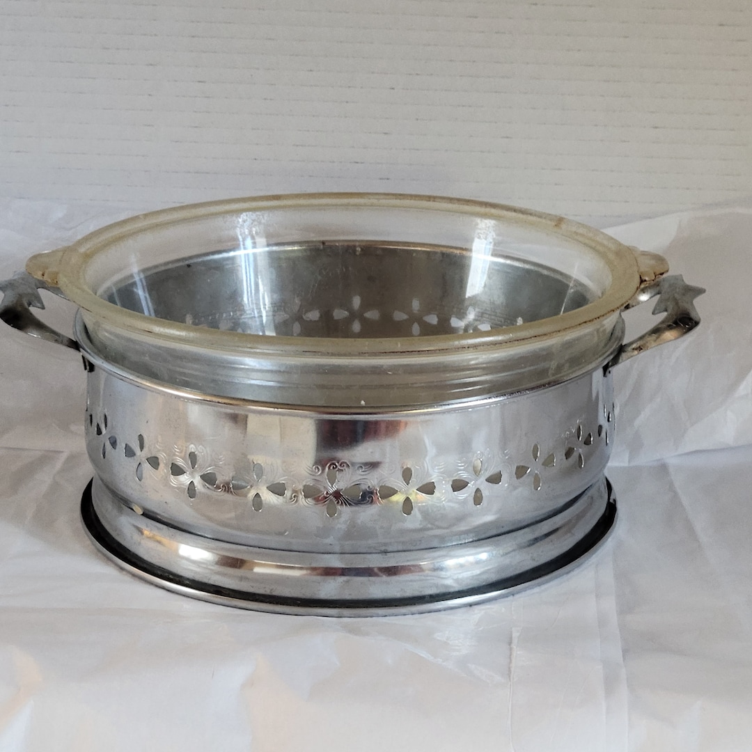 Vintage Pyrex Corning Art Deco Glasbake Casserole Dish With Etched ...