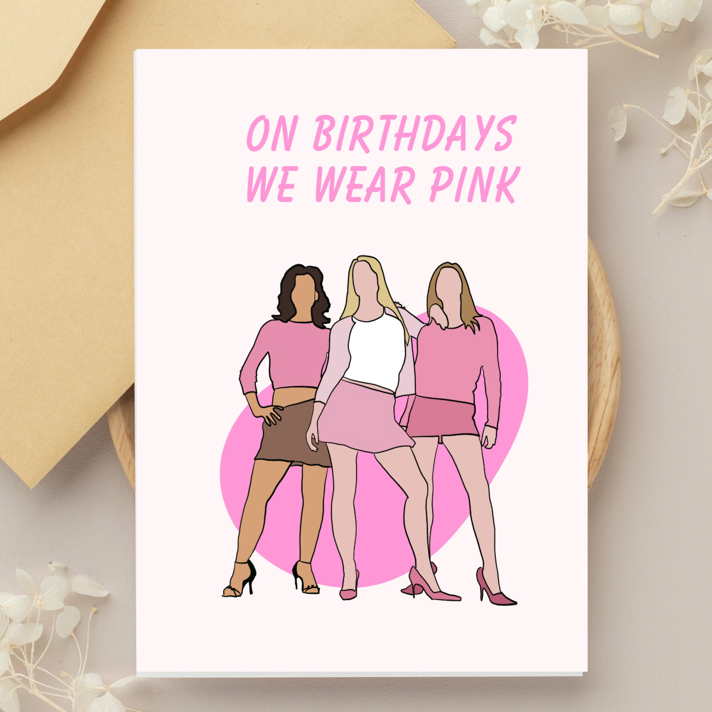 Printable Birthday Card Mean Girls Birthday Celebration Instant ...