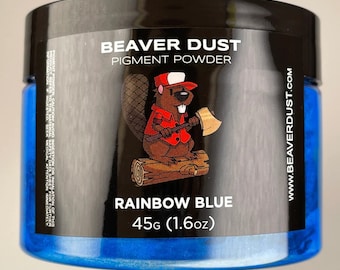 Mica Powder - Rainbow Blue -  Mica Powder For Epoxy Resin, Candle Making, Soap Making,  Makeup, Nail Art and Much More