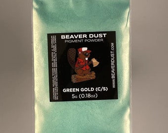 Mica Powder - Green Gold  Colour Shift - Mica Powder For Epoxy Resin, Makeup, Candle Making, Soap Making,  Nail Art and Much More