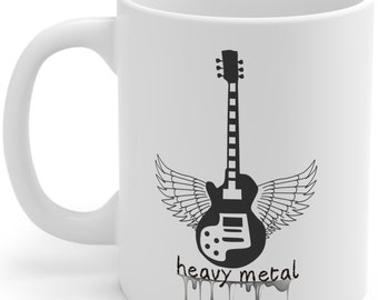 Guitar mug, mug with guitar design, mug with guitar, guitar shaped mug, guitar lovers, gift for musician, guitar gift, cute gift, Ideal Gift