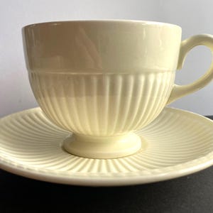 Vintage Wedgwood Tea Cup and Saucer: Queens Ware EDME Bone China