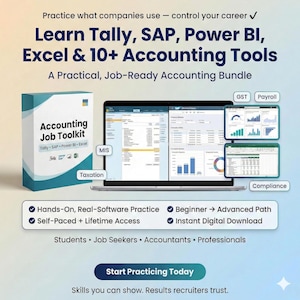 10 Accounting Courses | Tally + SAP + Excel + Power BI Training | Bookkeeping Course | Finance Skills | Job Ready Accounting Course