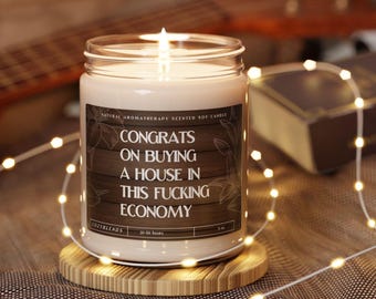 Regalo de felicitaciones, Vela divertida para el nuevo hogar, Regalo de bienvenida, Regalo en movimiento, Vela de Navidad, velas divertidas, regalo de compañero de trabajo, regalo de Navidad