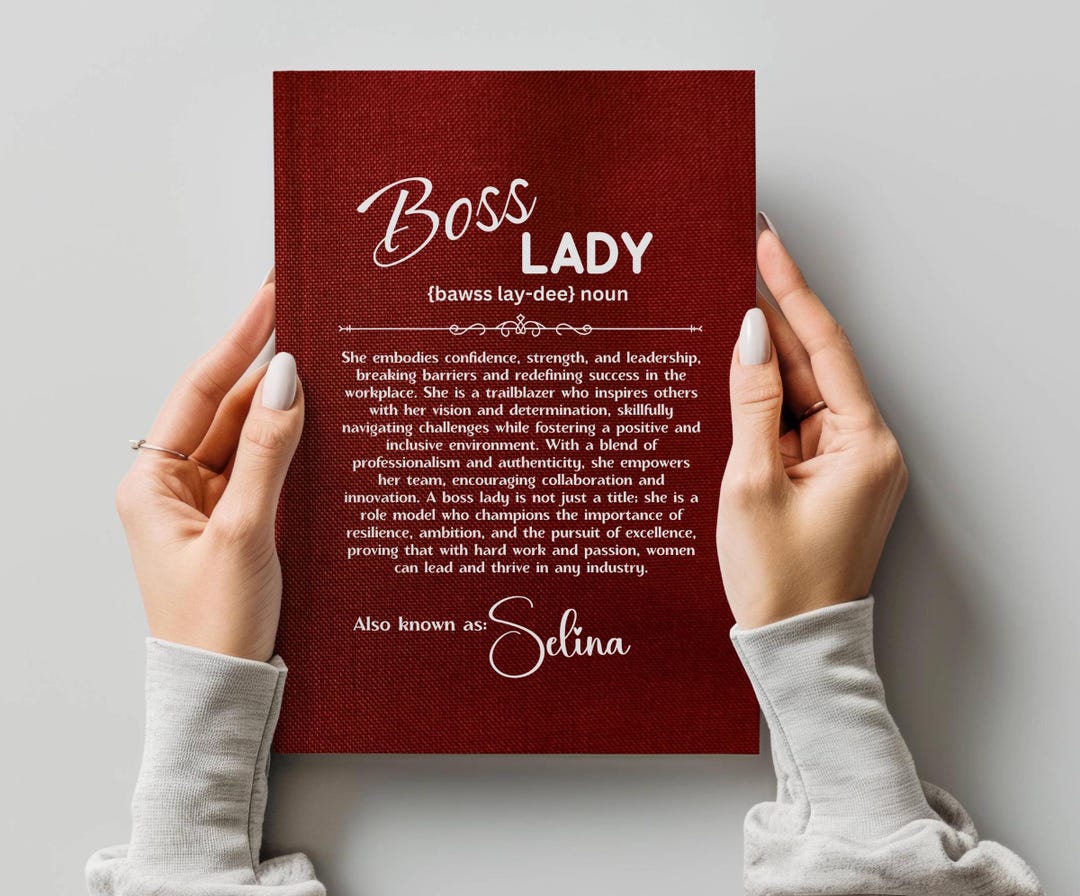 Personalized Boss Gift, Custom Journal and Keepsake for Female Managers ...
