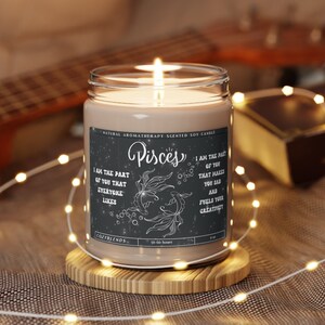 Pisces Candle, Astrology Candle, Pisces Gifts, Zodiac Gifts, Birthday Candle, Gifts for Pisces, Astrology signs, Personalized Candle