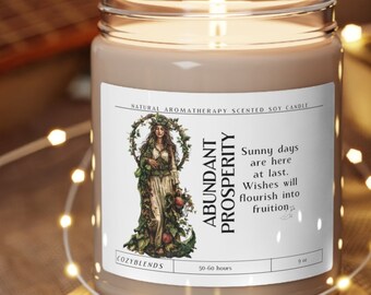 Intention Candle, Soy candle, Candle Gift, Prosperity, Abundance, Manifestation, Positive Energy, Spiritual, Ritual