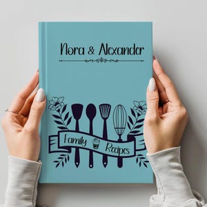 Personalized Recipe Book, Couple Gift, Custom Cookbook, Personalized Name Recipe Book Family, Family Recipes Journal, Family Chef