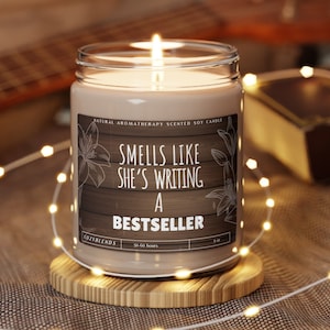 Writer Gift Funny Candle Birthday Gift for Her Writer&#39;s Block Best Seller Author Gift New Book Creative Custom Gifts for Friend