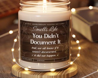 Funny HR gift for HR manager, smells like you didn't document it soy was candle, gift for coworkers, work bestie gift, funny gift for boss